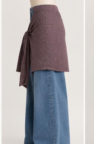 JEANS ONLY BARREL VITA ALTA CON CAMICIA