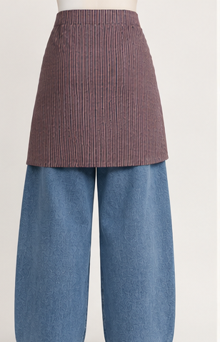 JEANS ONLY BARREL VITA ALTA CON CAMICIA