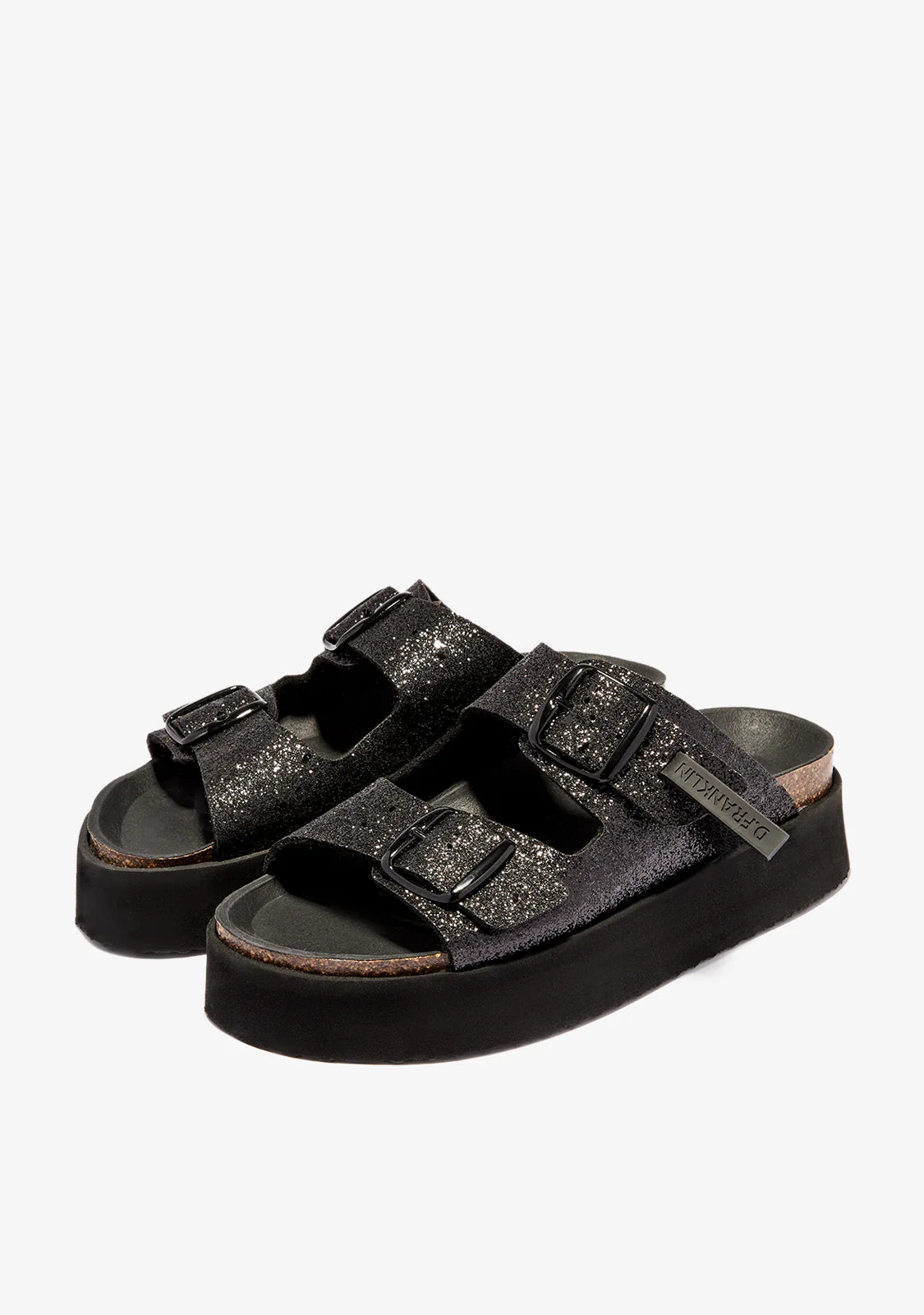 D.Franklin sandali suola alta glitter