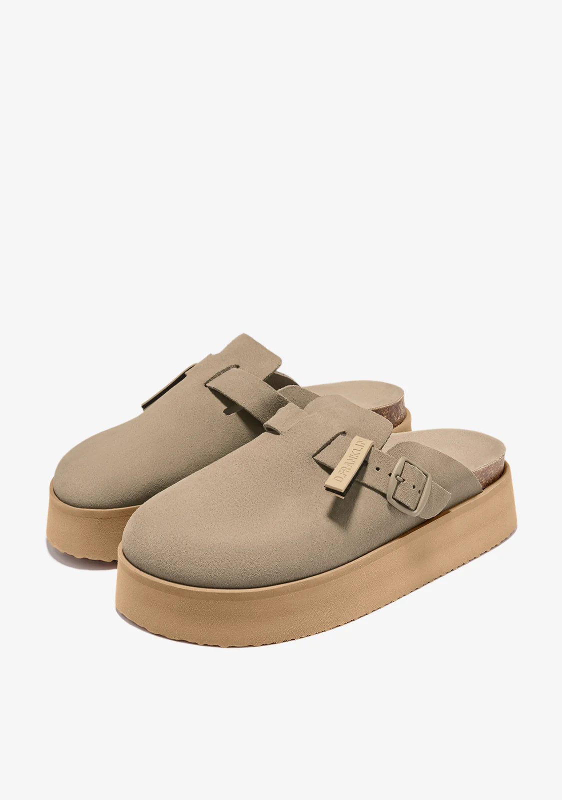 D.Franklin Clog Taupe Platform