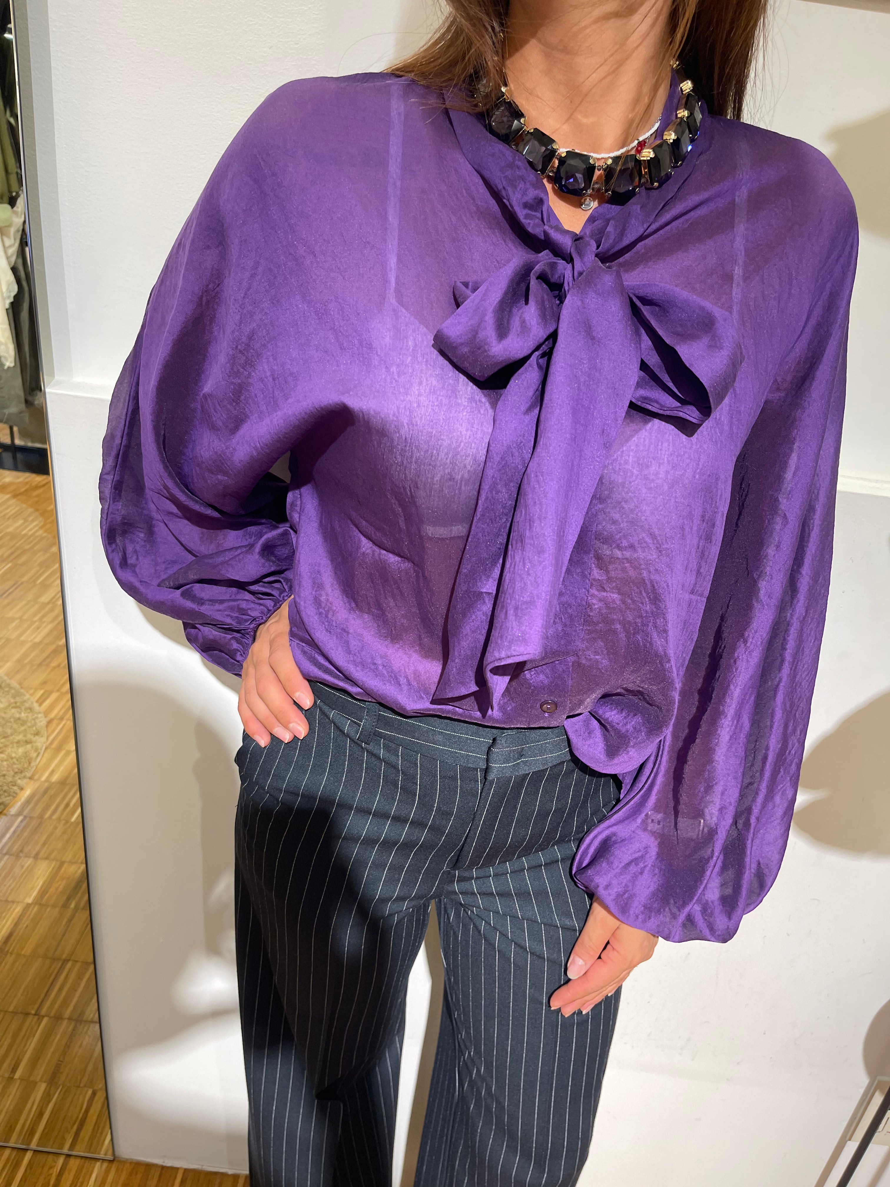 CAMICIA MUSSOLA CON FICCO TENSIONE