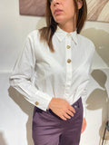 CAMICIA COTONE CON DETTAGLI GIOIELLO
