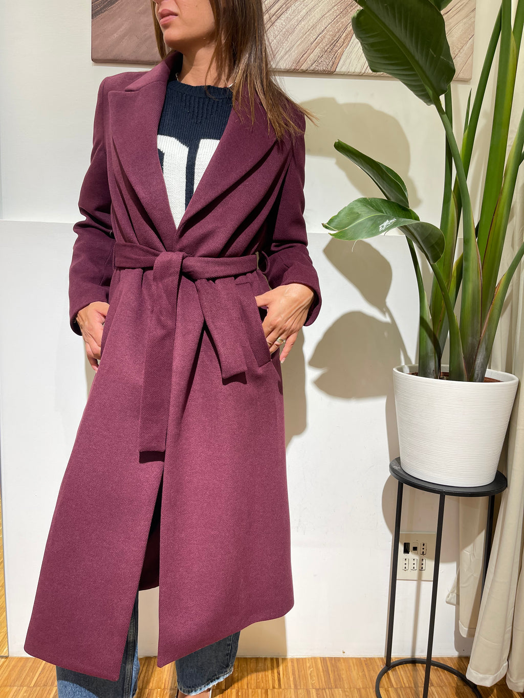 CAPPOTTO LUNGO RINASCIMENTO CON CINTO
