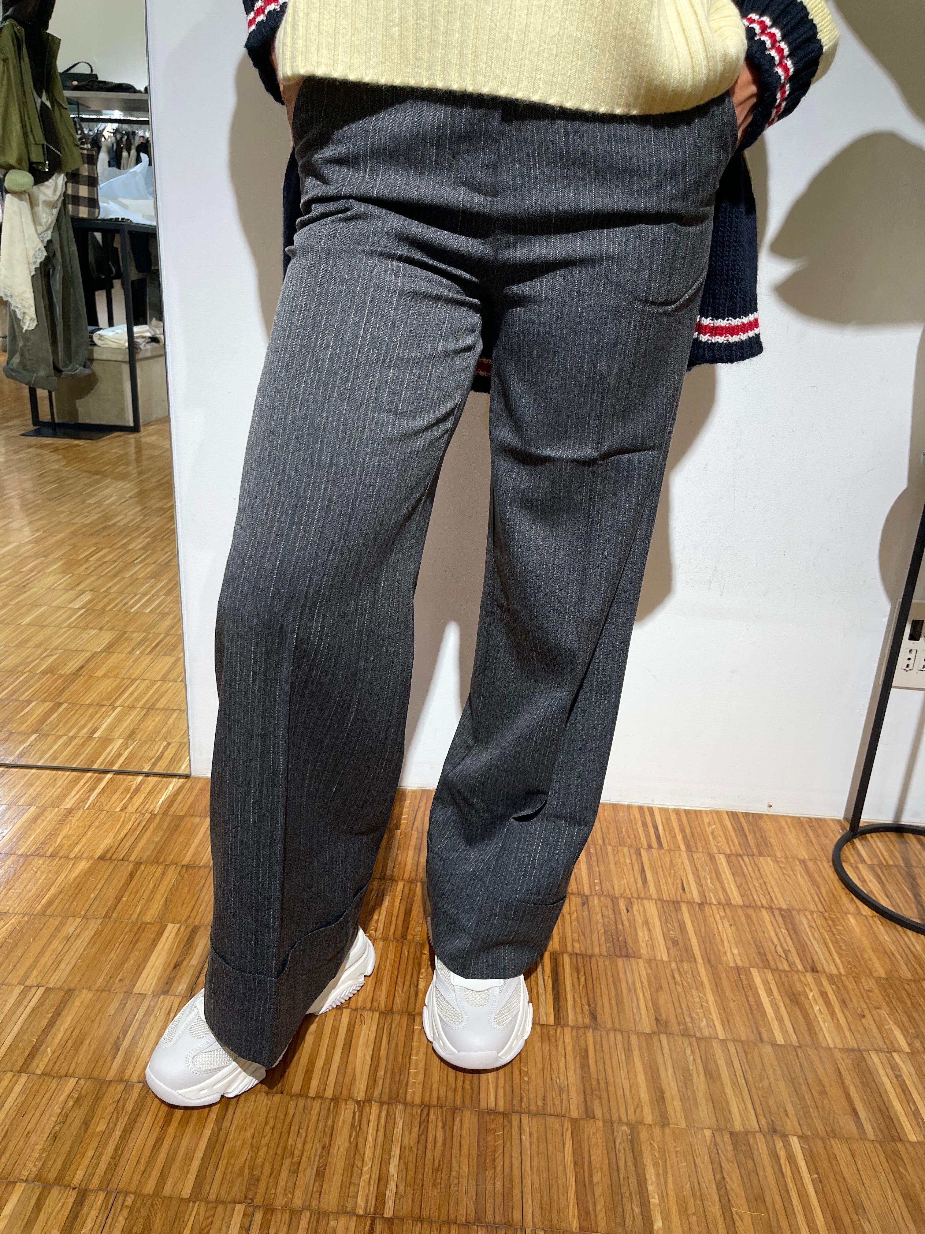 PANTALONE PALAZZA GESSATO