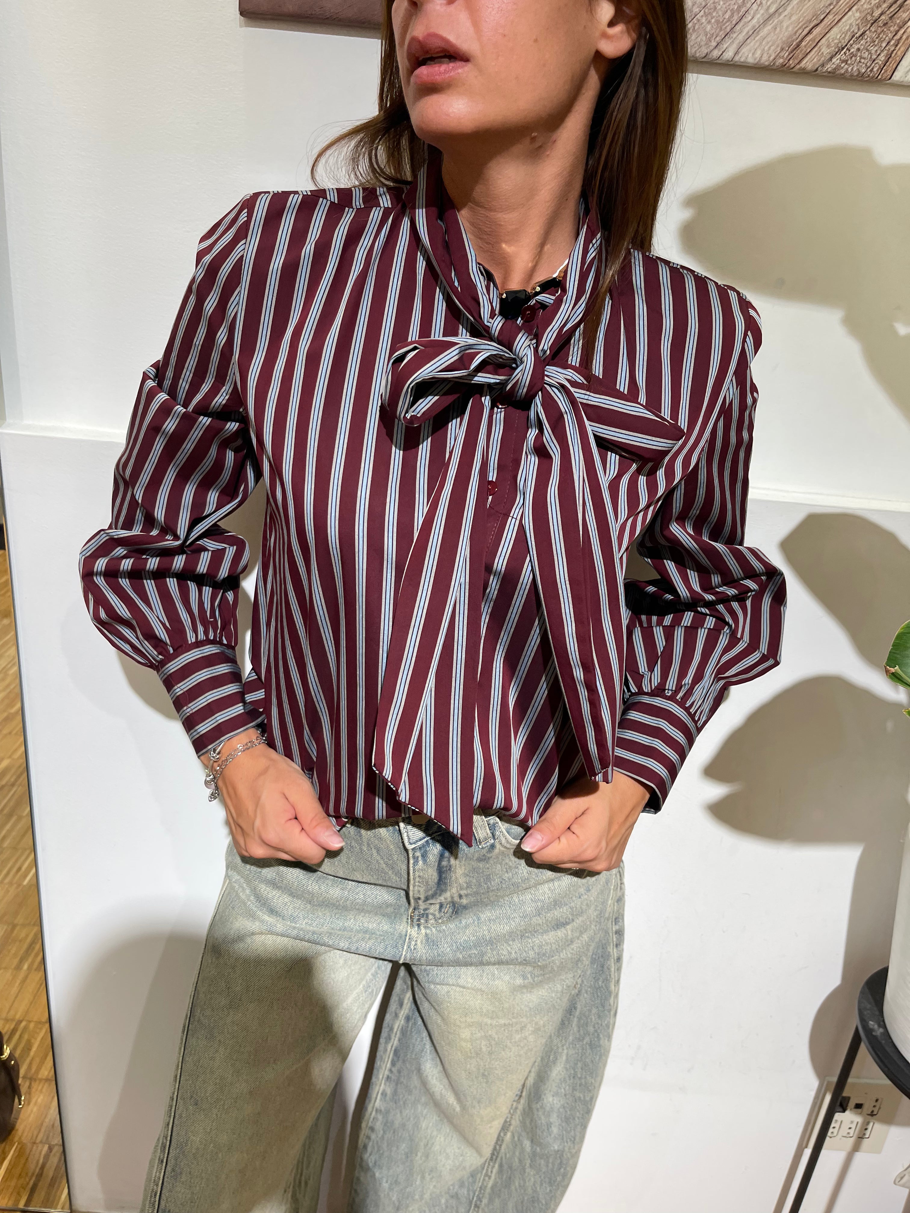 CAMICIA COTONE RIGA TENSIONE IN