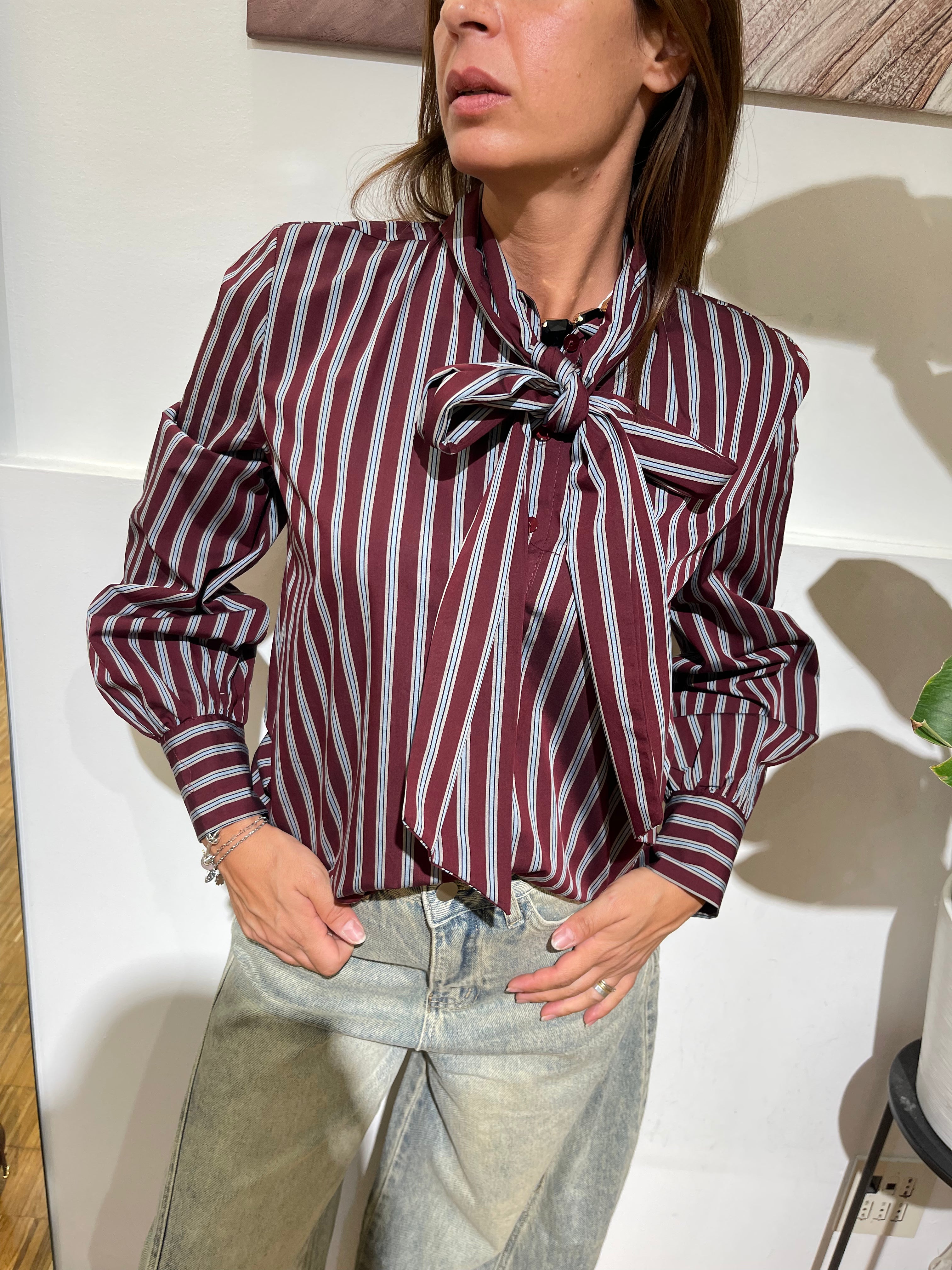 CAMICIA COTONE RIGA TENSIONE IN