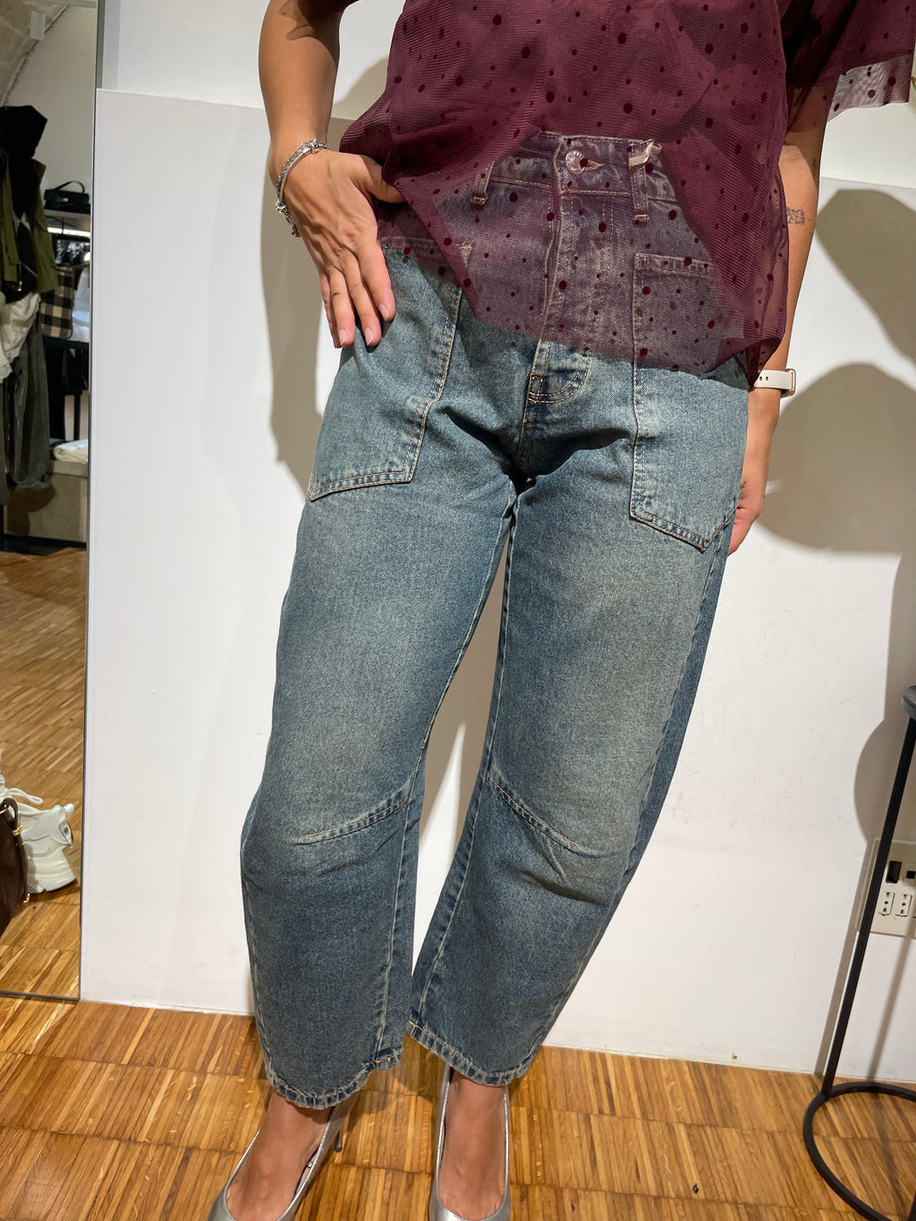 JEANS BARREL KONTATTO AGATA TASCHE A TOPPA