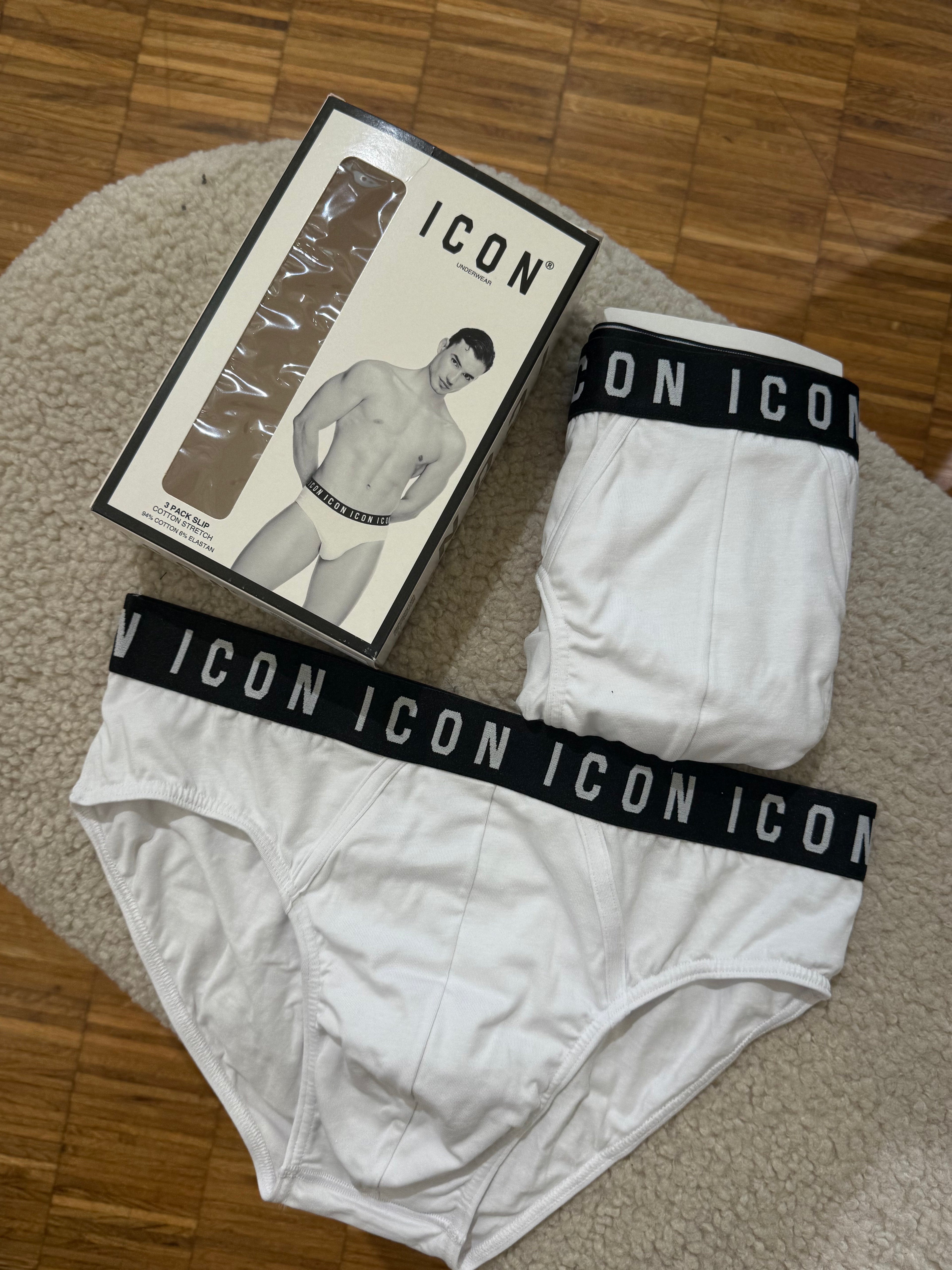 ICon slip uomo con logo elastico