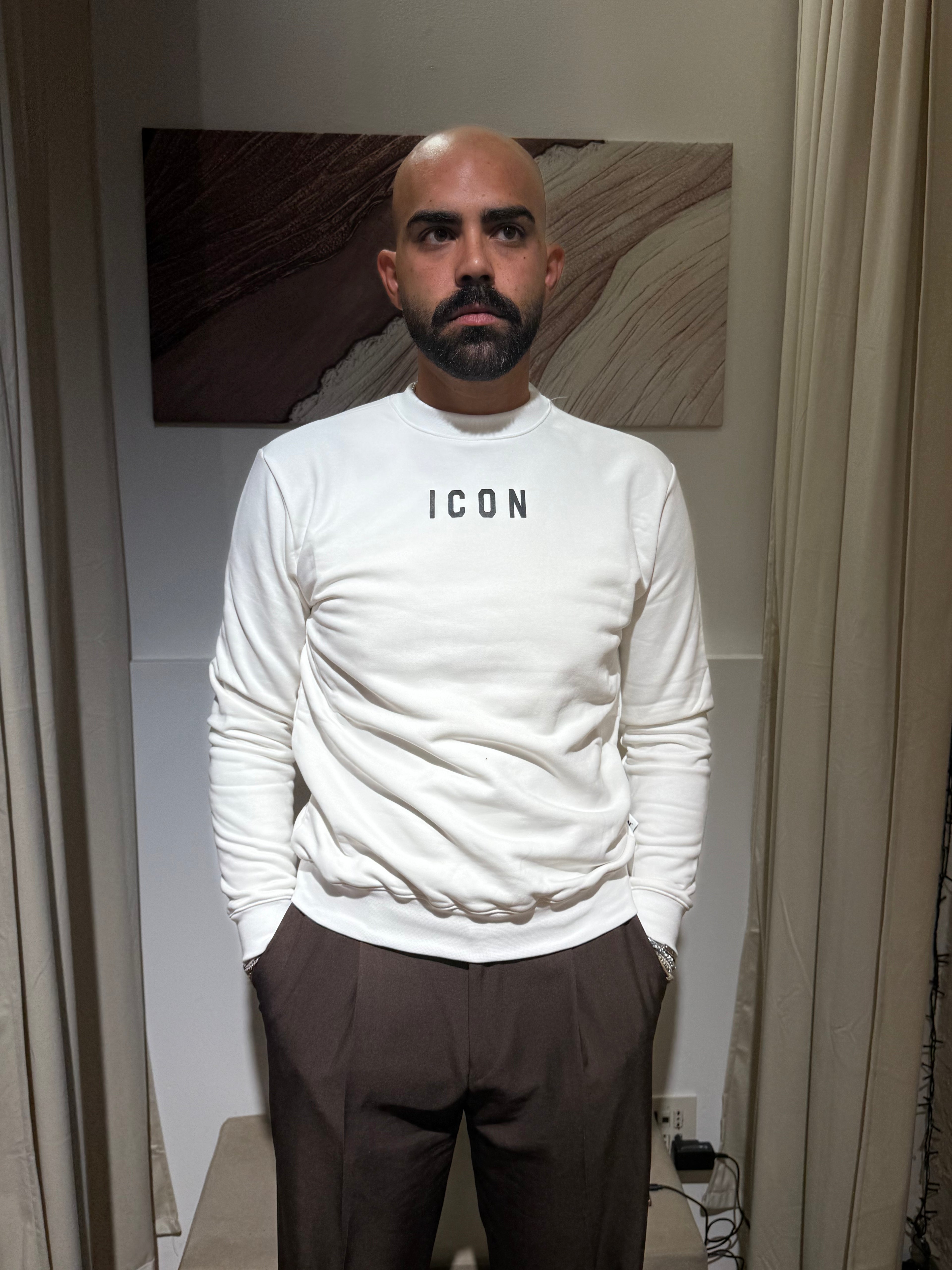 ICON girocollo logo grande retro