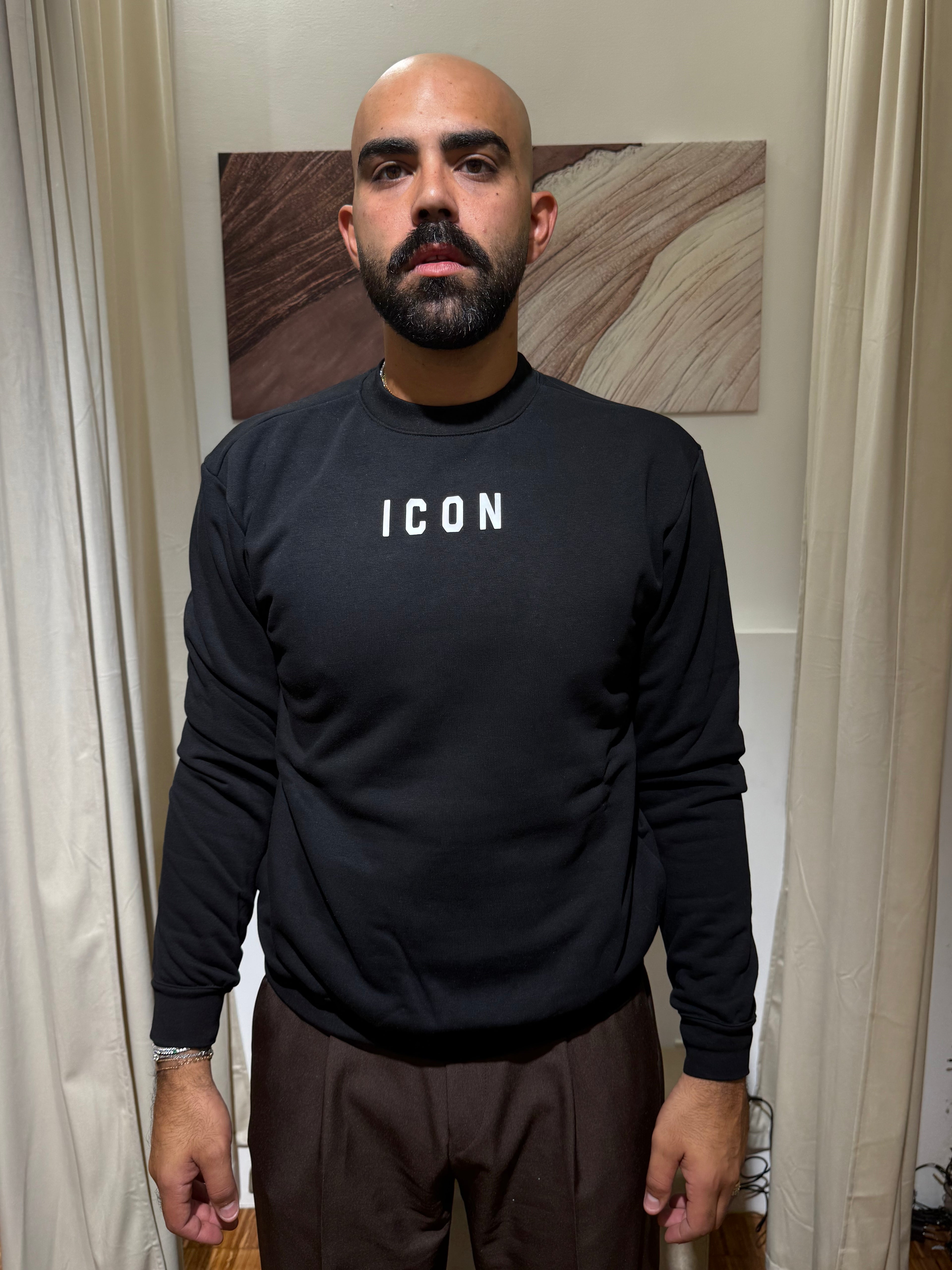 ICON girocollo logo grande retro
