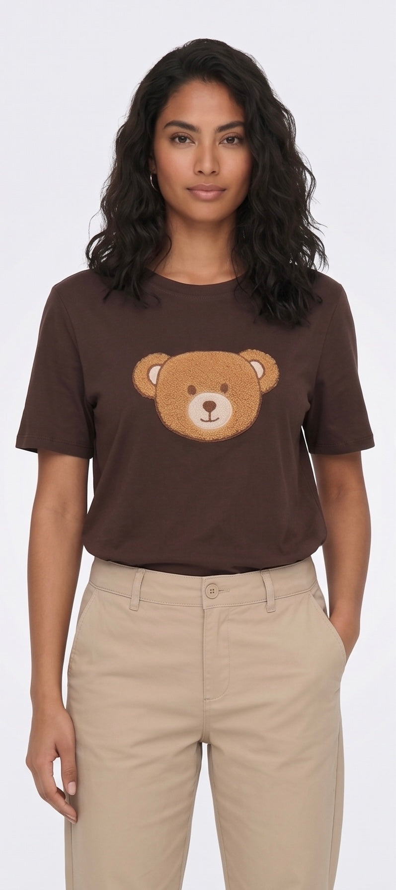 T-SHIRT MEZZA MANICA CON ORSETTO RICATO