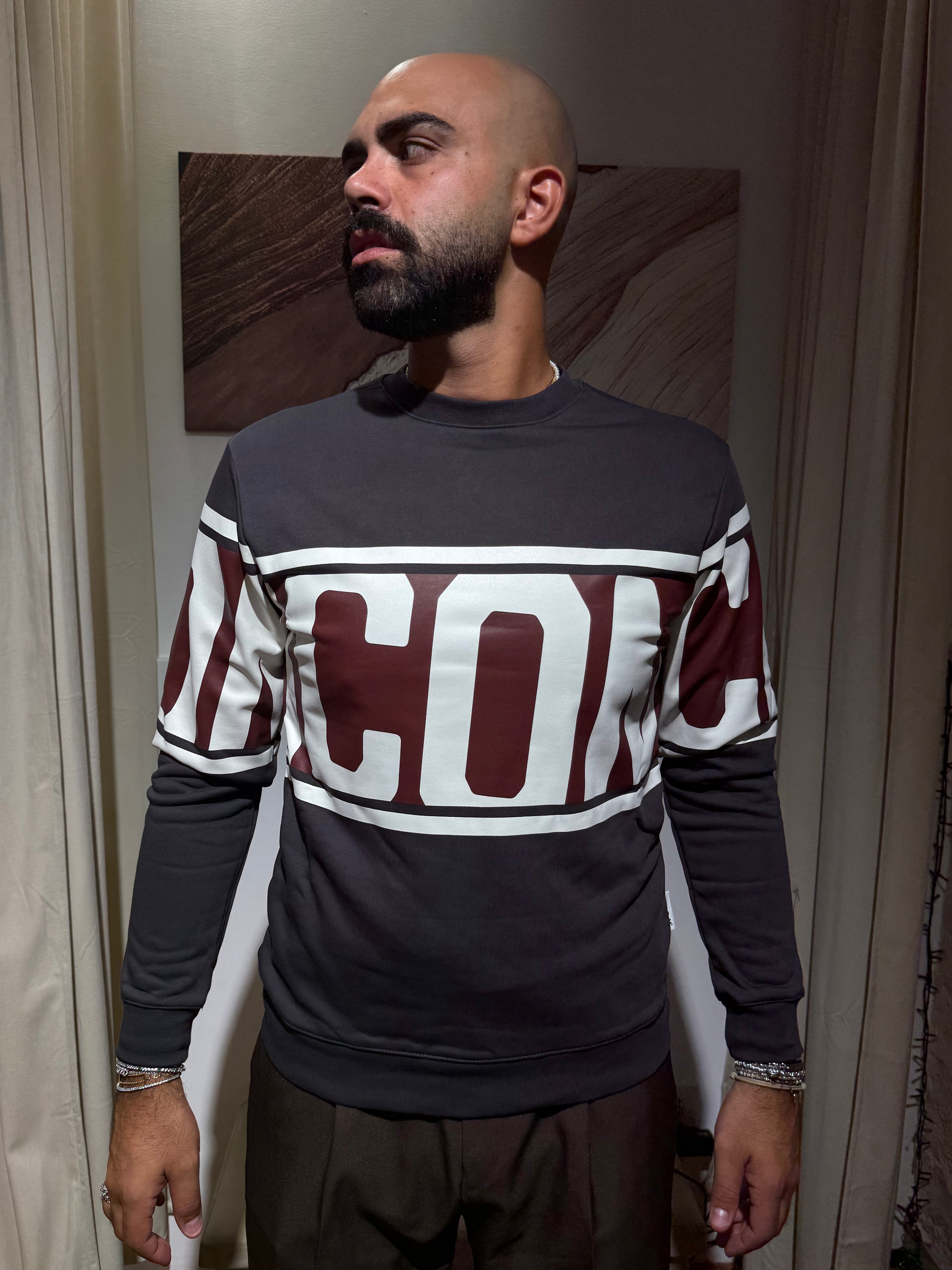 FELPA GIROCOLLO STRIPE