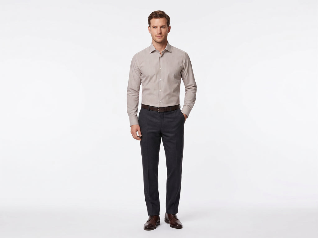 CAMICIA COLLO FRANCESE RIGATA