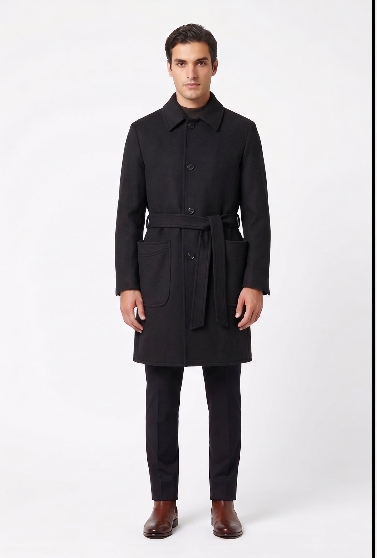 CAPPOTTO LUNGO CON CINTURA