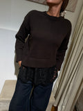 MAGLIONE CON INSERTI IN PIZZO ONLY