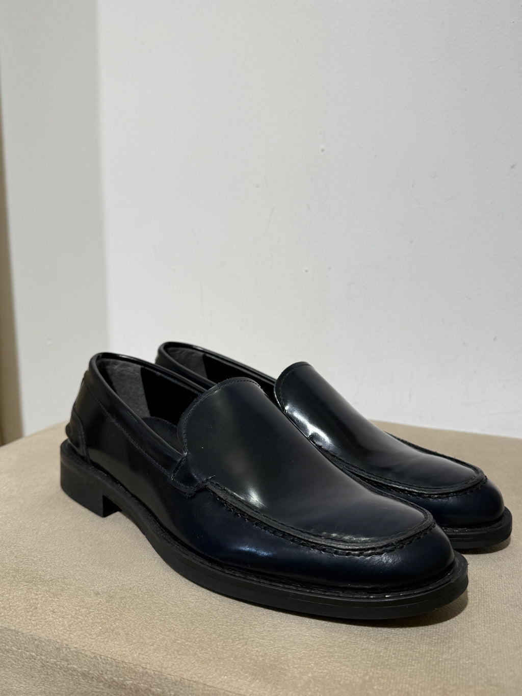 Mocassino Blu pelle uomo