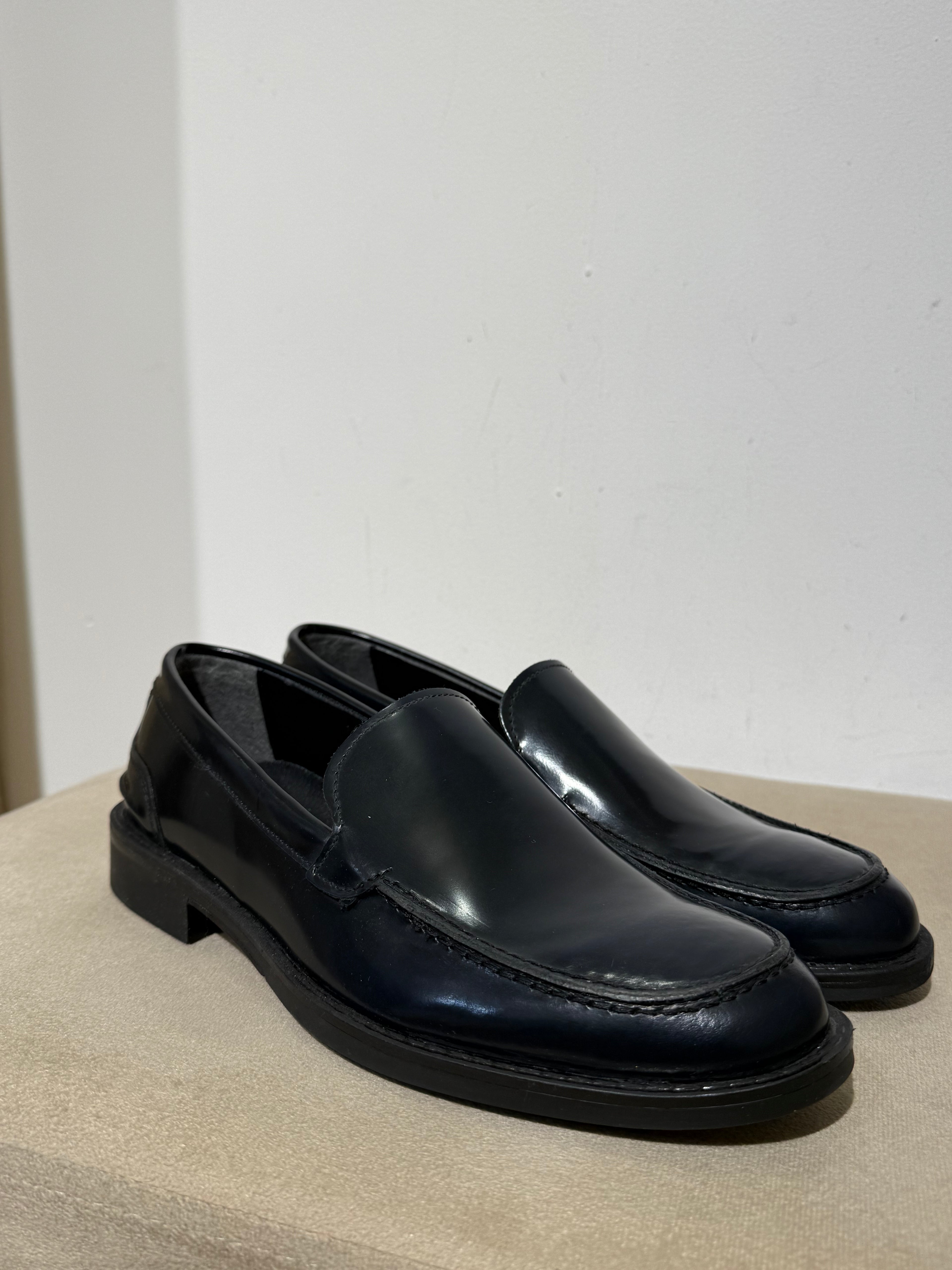 Mocassino Blu pelle uomo
