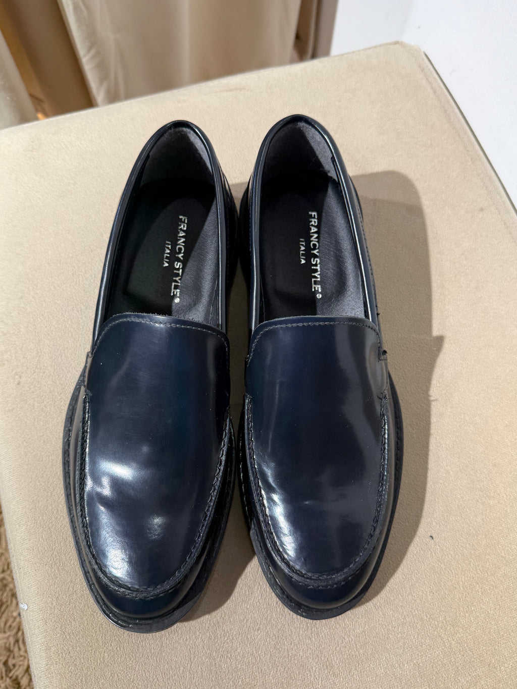 Mocassino Blu pelle uomo