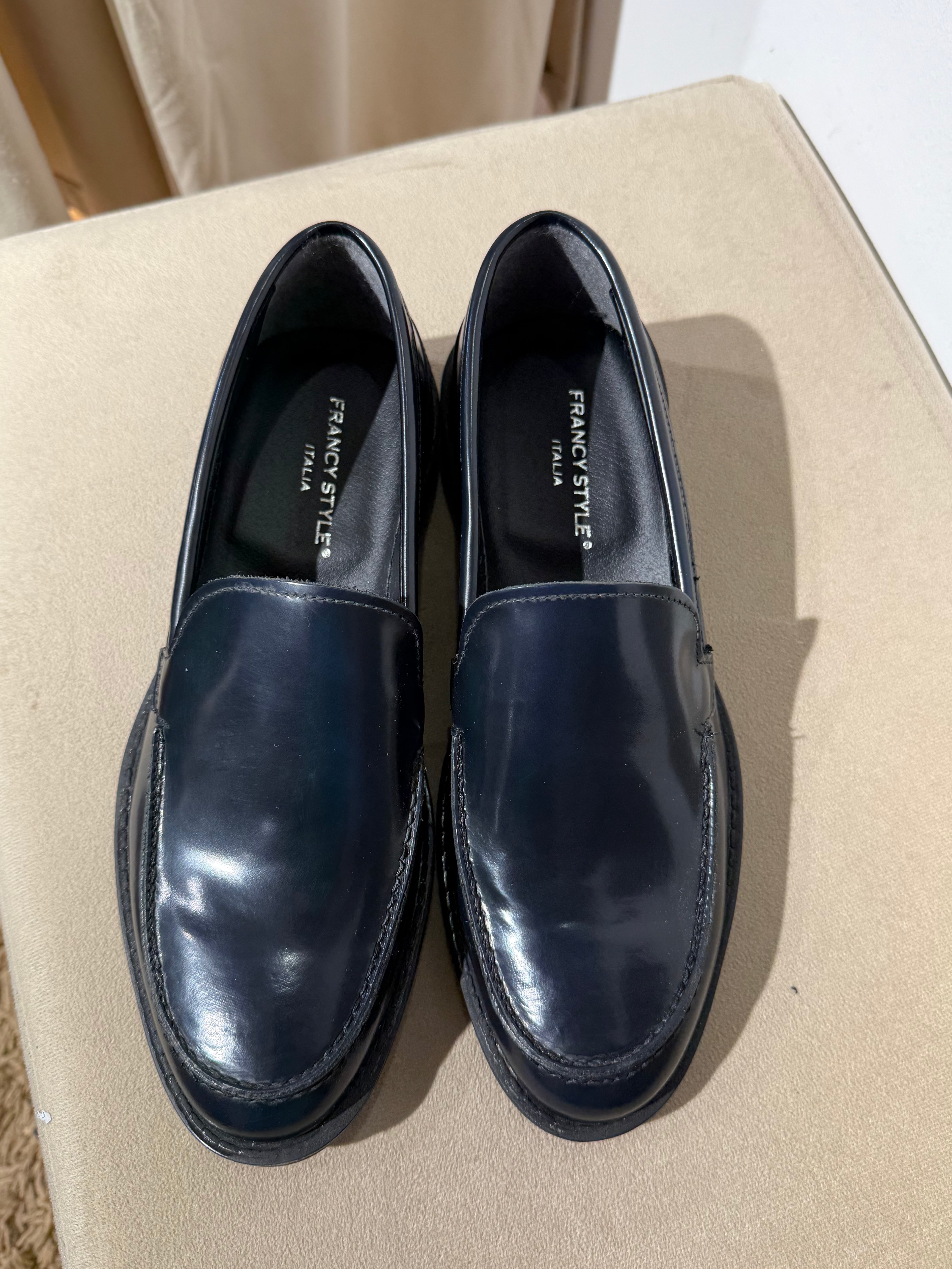 Mocassino Blu pelle uomo