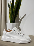 Sneakers bianca pelle uomo