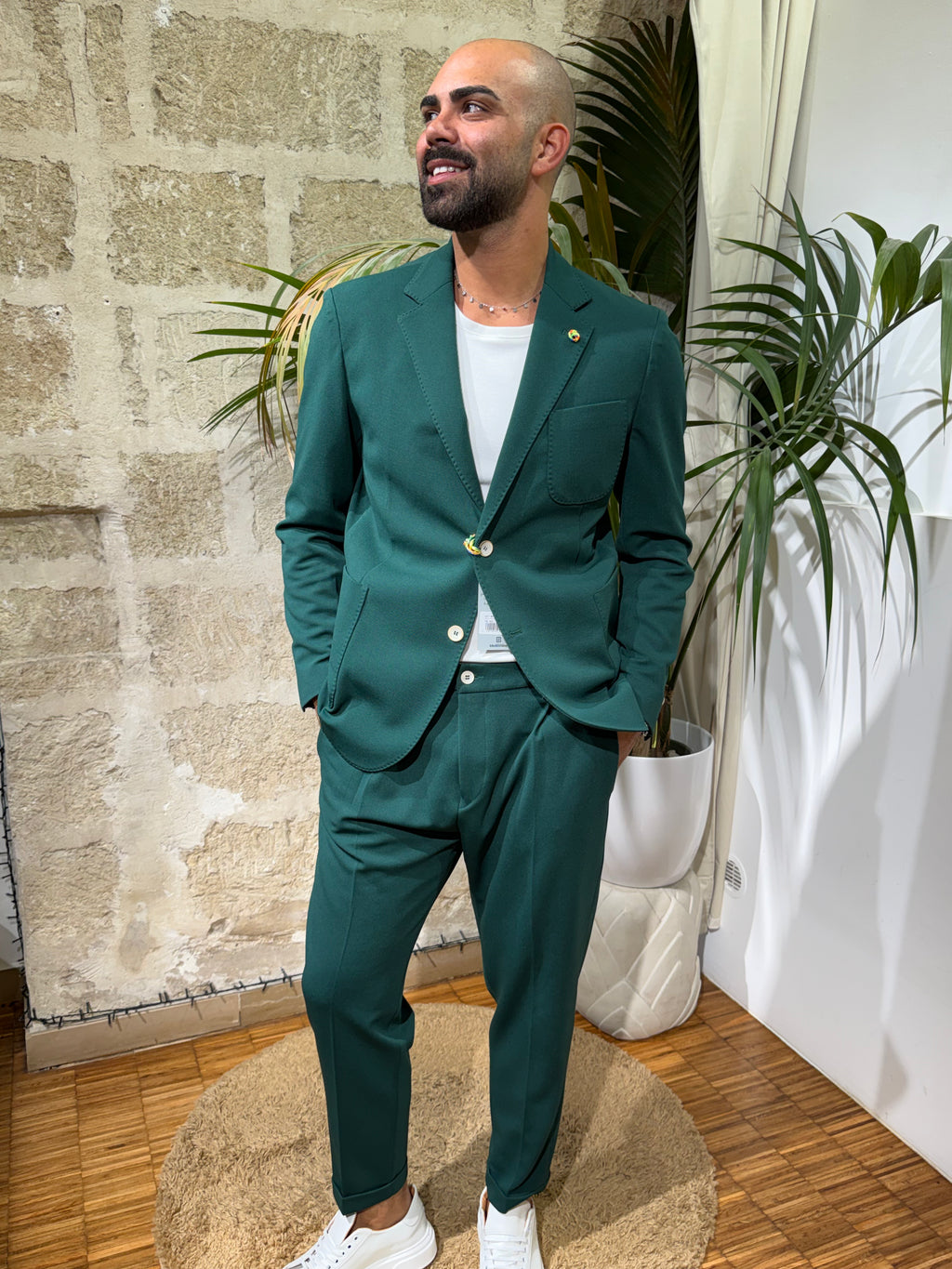 Abito goffrato con coulisse in vita