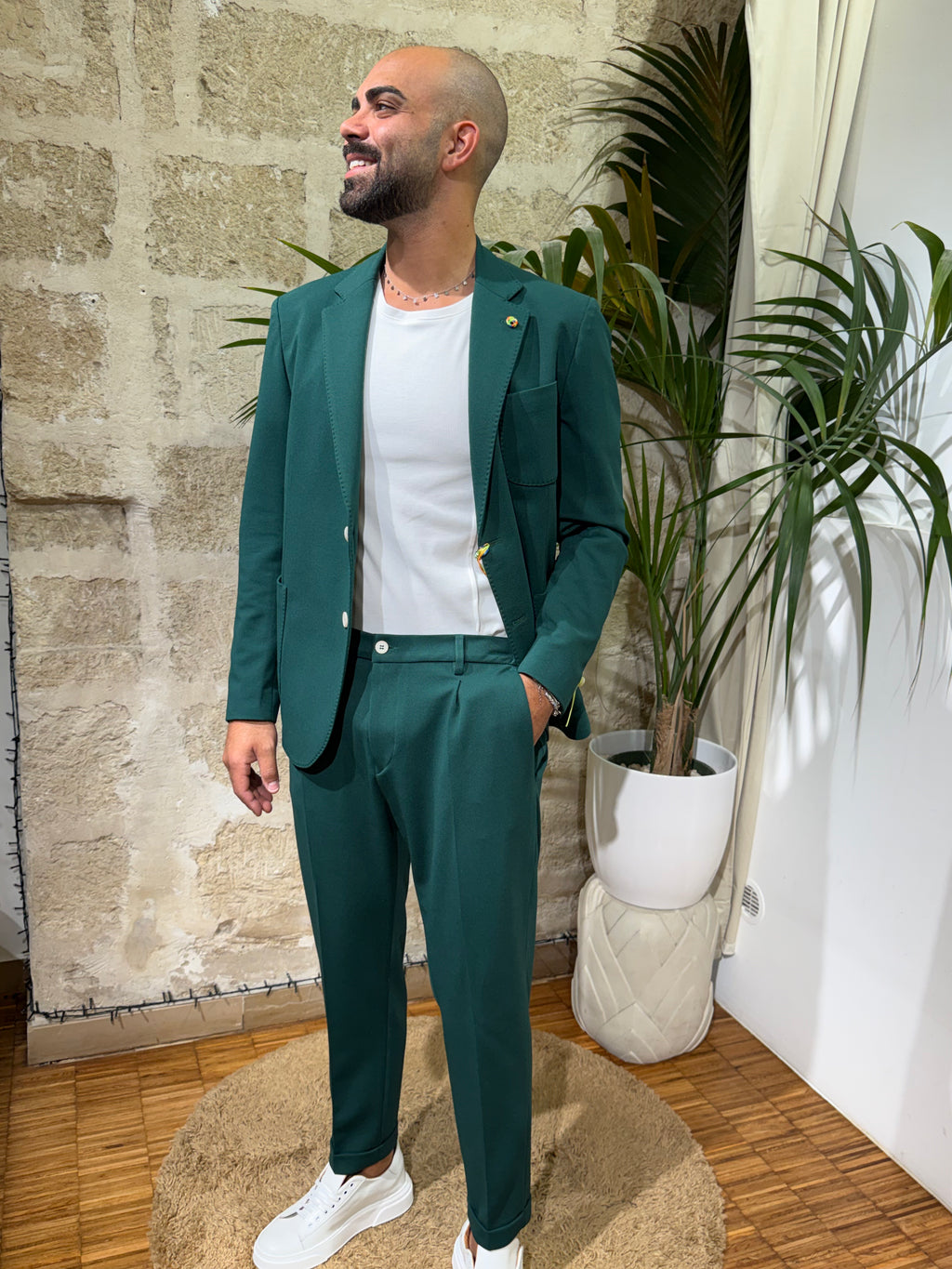 Abito goffrato con coulisse in vita