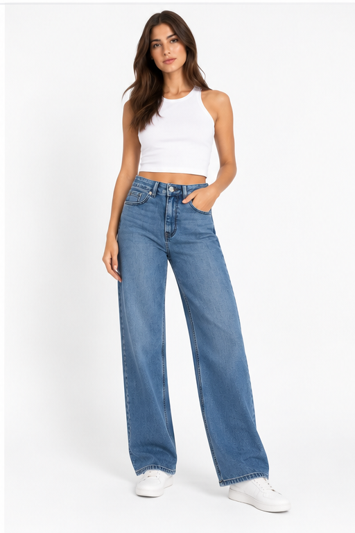 ONLY JEAN WIDE LED ELASTICIZZATO
