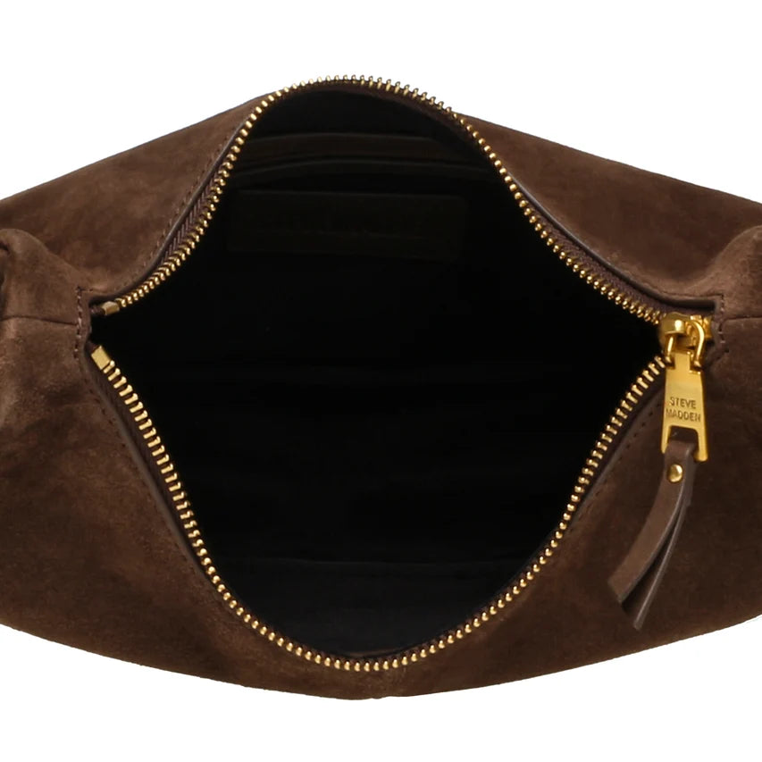 STEVE MADDEN BORSA MARRONE/ORO IN SUEDE