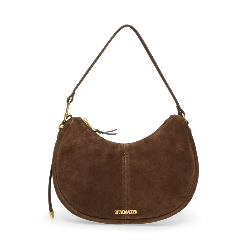 STEVE MADDEN BORSA MARRONE/ORO IN SUEDE